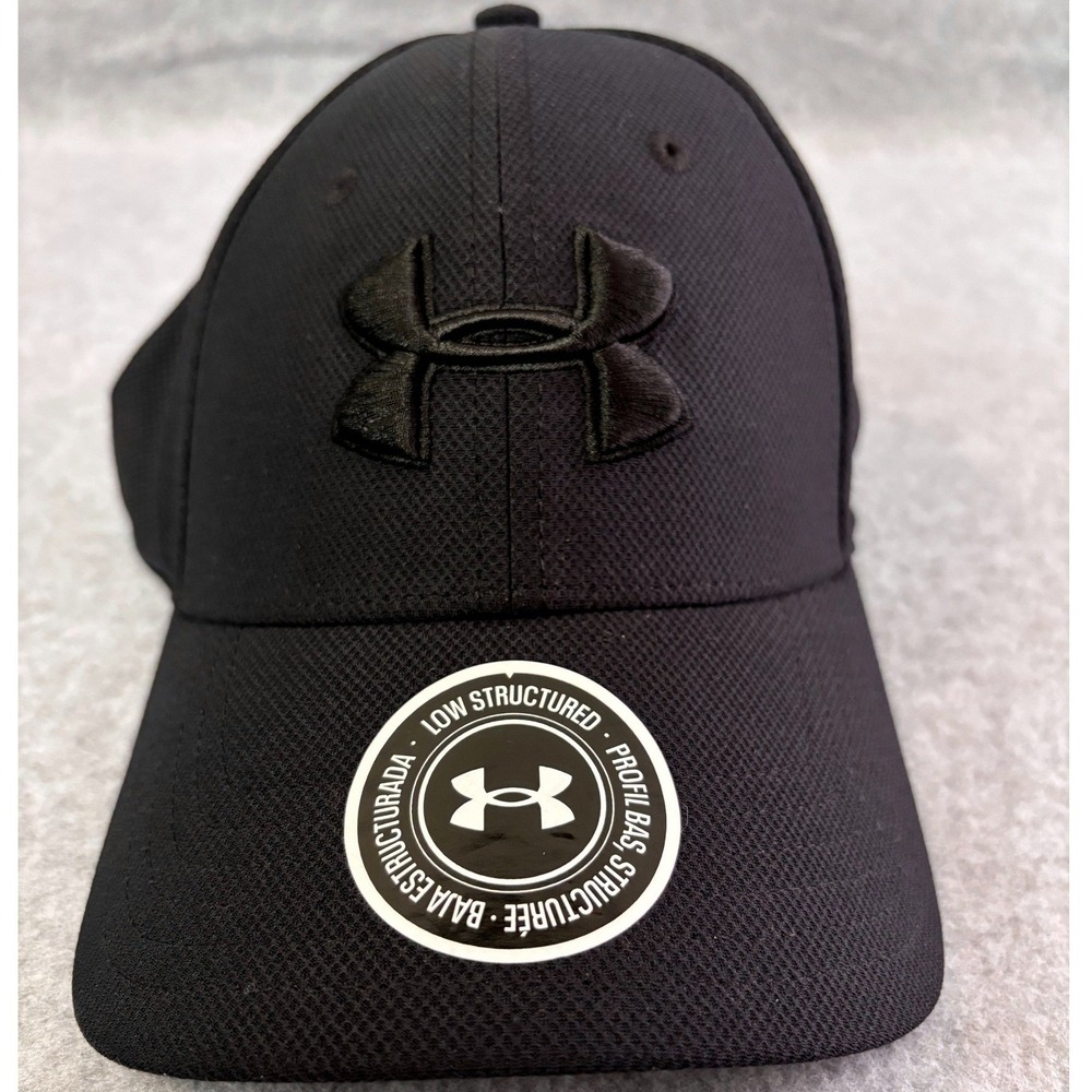 Under Armour Blitzing 3.0 Men Black Low Structured Baseball Cap Hat 1305036 L/XL